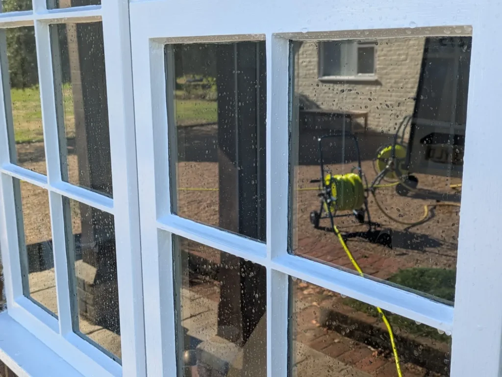 Cleaning Georgian windows on a farm property near Mayfield and Five Ashes