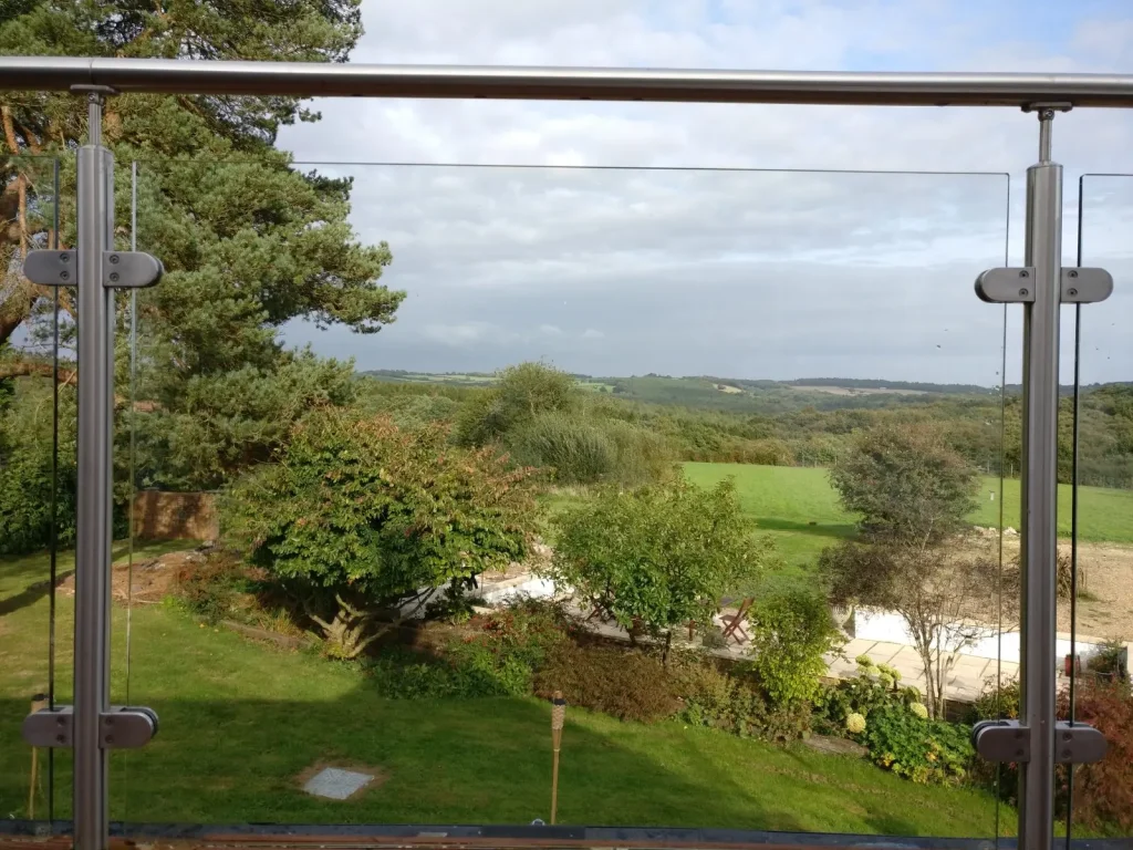Clean balcony glass overlooking the countryside near Punnetts Town